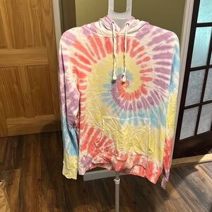 Old Navy Pastel Spiral Tie-Dye Hoodie